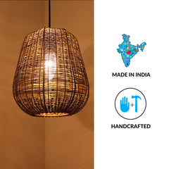Mesmerising Mesh' Pendant Lamp In Iron (22.9 cm | Matte Finish)