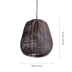 Mesmerising Mesh' Pendant Lamp In Iron (22.9 cm | Matte Finish)