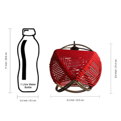 Jute Goblet' Pendant Lamp In Iron (20.3 cm | Matte Finish)