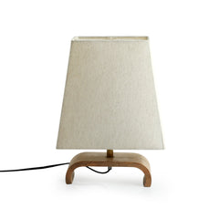 'Stacked Geometry' Decorative Wooden Table Lamp (33.3 cm)