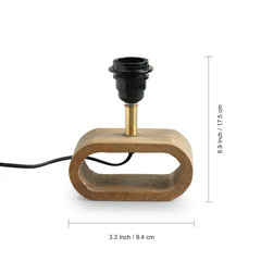 'Stacked Geometry' Decorative Wooden Table Lamp (32 cm)