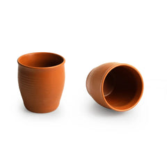 'Terra' Handcrafted Ceramic Tea Kullads (Set of 6, 160 ML, Microwave Safe)