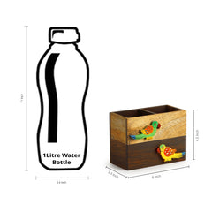 'Birds Of A Feather' Cutlery Cum Napkin Holder In Sheesham & Mango Wood