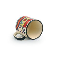 'The Hut Coffee Hangouts' hand-Painted Ceramic Tea & Coffee Mugs (Set Of 6)