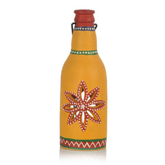 Hanging Bottle Shaped Handapinted Terracotta Tea Light Holder
