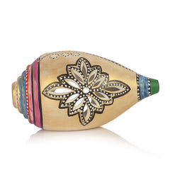 Terracotta Handpainted Shankh Shaped Table Tea Light Holder