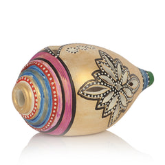 Terracotta Handpainted Shankh Shaped Table Tea Light Holder