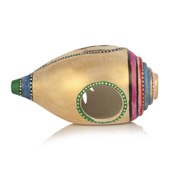 Terracotta Handpainted Shankh Shaped Table Tea Light Holder