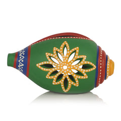 Terracotta Handpainted Shankh Shaped Table Tea Light Holder