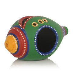 Terracotta Handpainted Shankh Shaped Table Tea Light Holder