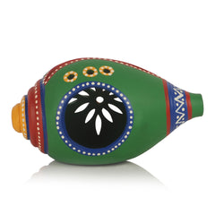 Terracotta Handpainted Shankh Shaped Table Tea Light Holder