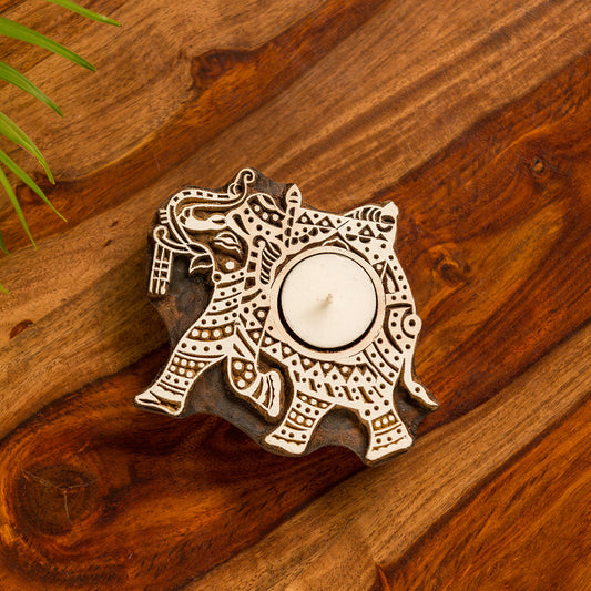 🐘 Enthralling Elephant Tea-Light Holder – A Tribute to Timeless Craft