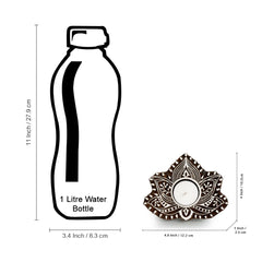 'Luminous Lotus' Hand-Carved Blocks Tea-Light Holders In Sheesham Wood (Set of 2)