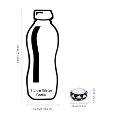 'Shimmering Mughals' Geometric Hand-painted Tea-Light Holders In Ceramic (Set of 6)