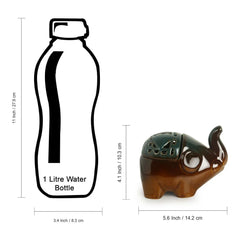 'Amber & Teal' Studio Pottery Table Tea-Light Holder In Ceramic