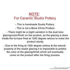 'Amber & Teal' Studio Pottery Table Tea-Light Holder In Ceramic