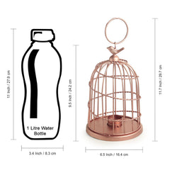 🐦 Bird Wired Go-Round – Handcrafted Copper Finish Tea-Light Holder