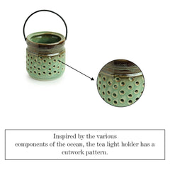 'Shore Lights' Handcrafted Ceramic Tea-Light Holder
