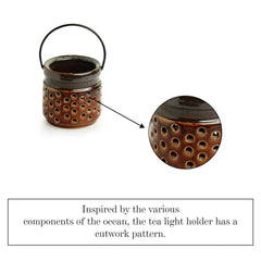 'Shore Lights' Handcrafted Ceramic Tea-Light Holder