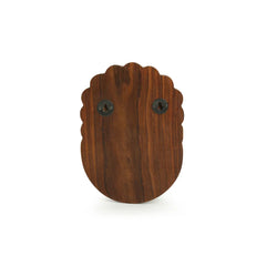 'The Dancing Peacock' Hand Carved Wall Tea Light Holder in Sheesham Wood