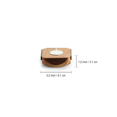 Jugnu Chakori' Wooden Tea Light Holder (Set of 2)