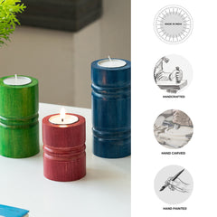 Jugnu Stambh' Tea Light Holder (Set of 3)