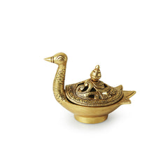 🕊️ Handcrafted Brass Swan Diffuser & Incense Burner – Antique Finish