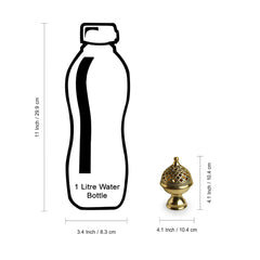 🕯️ Inayaat Hand-Etched Brass Incense Burner & Diffuser – Antique Yellow Finish