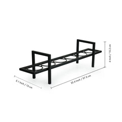 🕯️ Floating Flame Rectangular Tea Light Holder – Handcrafted Iron & Glass Centerpiece