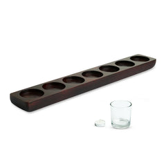 🕯️ Linear Flame Wooden Tea Light Holder – Handcrafted Mango Wood Decor
