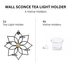 🌸 Magnolia Wall Tea Light Holder – Handcrafted Floral Elegance