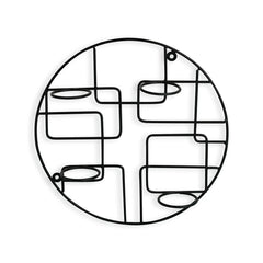 🌀 Bauhaus Glass Wall Tea Light Holder – Timeless Geometry in Light