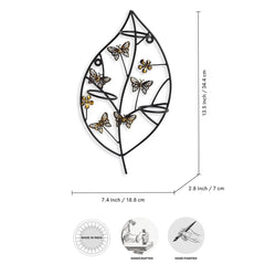🦋 Butterflies & Leaf Wall Tea Light Holder – Nature’s Elegance in Light