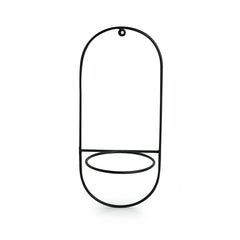 'The Arched Bucket' Wall Planter Pot In Galvanized Iron