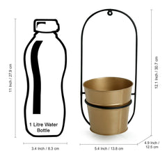 'The Arched Bucket' Wall Planter Pot In Galvanized Iron