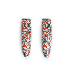 'Fiery Marigold' Hand-painted Wall Planter Pots In Ceramic (Set of 2)