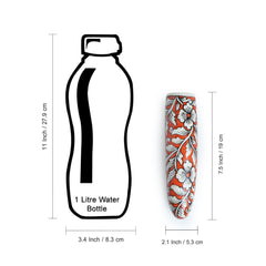 'Fiery Marigold' Hand-painted Wall Planter Pots In Ceramic (Set of 2)