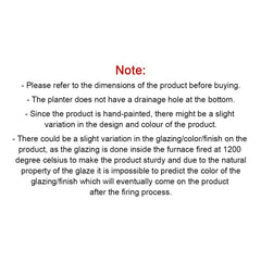 'Fiery Marigold' Hand-painted Wall Planter Pots In Ceramic (Set of 2)