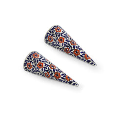 'Dazzling Posy 'Hand-painted Wall Planter Pots In Ceramic (Set of 2)