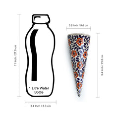 'Dazzling Posy 'Hand-painted Wall Planter Pots In Ceramic (Set of 2)