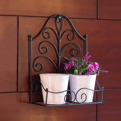 Fern Leaf' Wall Planter Pots In Galvanized Iron (33 cm | 2 Planter Pots)