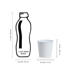 Fern Leaf' Wall Planter Pots In Galvanized Iron (33 cm | 2 Planter Pots)