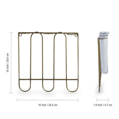 Modern Glass Garden' Test Tube Wall Planter/Vases (25.4 cm | Golden)