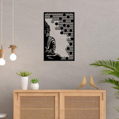 Elegant Buddha Worship Style Metal Wall Art