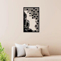 Elegant Buddha Worship Style Metal Wall Art