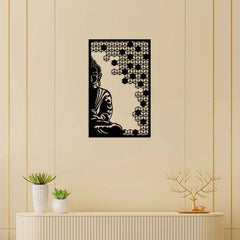 Elegant Buddha Worship Style Metal Wall Art