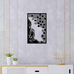 Elegant Buddha Worship Style Metal Wall Art