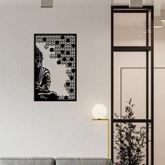 Elegant Buddha Worship Style Metal Wall Art