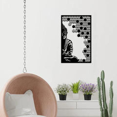 Elegant Buddha Worship Style Metal Wall Art