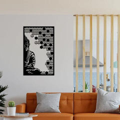 Elegant Buddha Worship Style Metal Wall Art